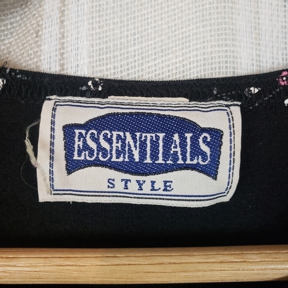 Vintage Ditzy Floral Tank Top Black Size Medium/Large - Picture 4 of 9